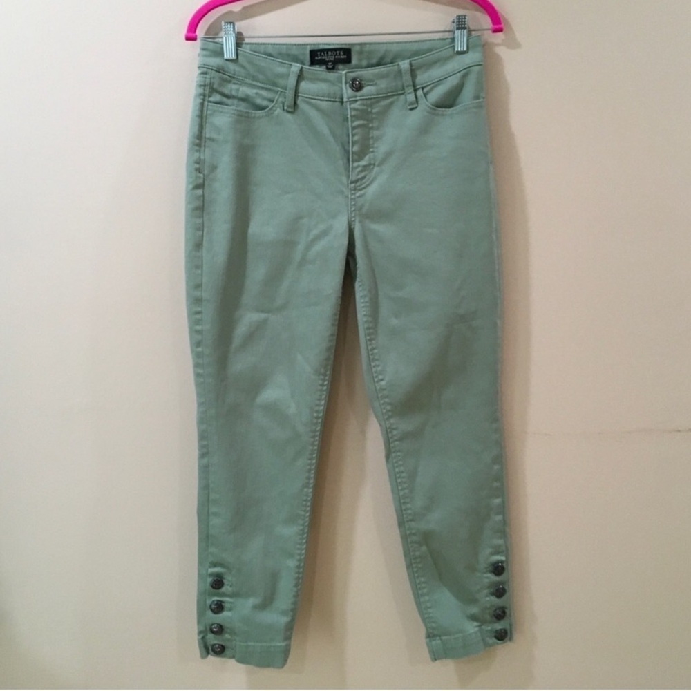 Talbots flawless 5 pockets pants mid rise  Green size 6P